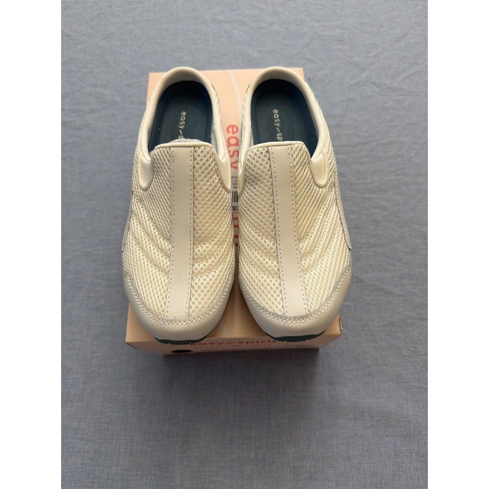 Easy Spirit Traveltime Family Clogs Off White Cream Mesh Slip On Mules 7M